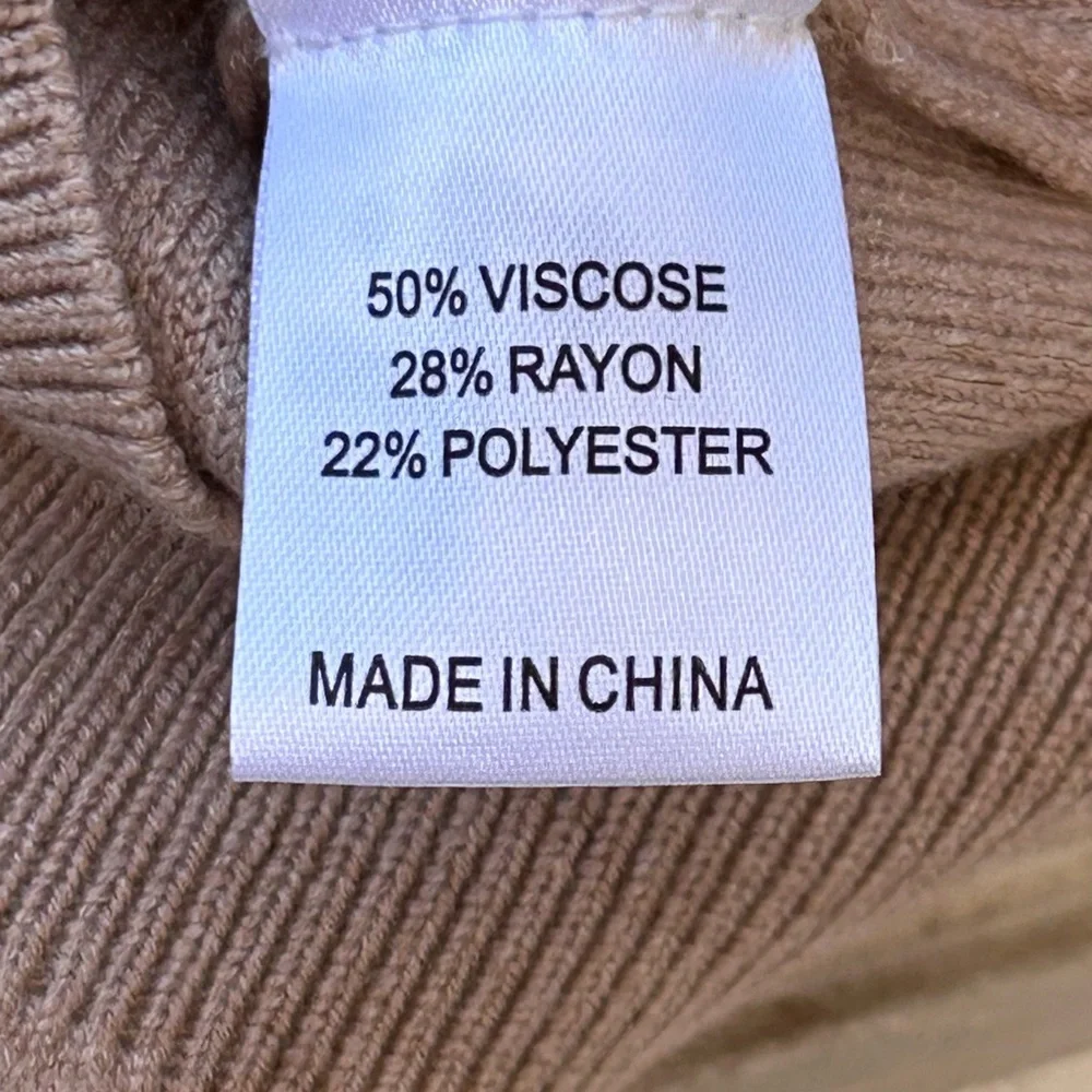 Zesica Women’s Smooth Knit Sweater Waffle/Cable Knit Sleeves Size‎ Small